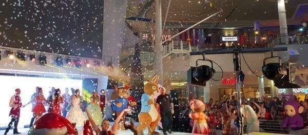 A Christmas Parade in a shopping mall