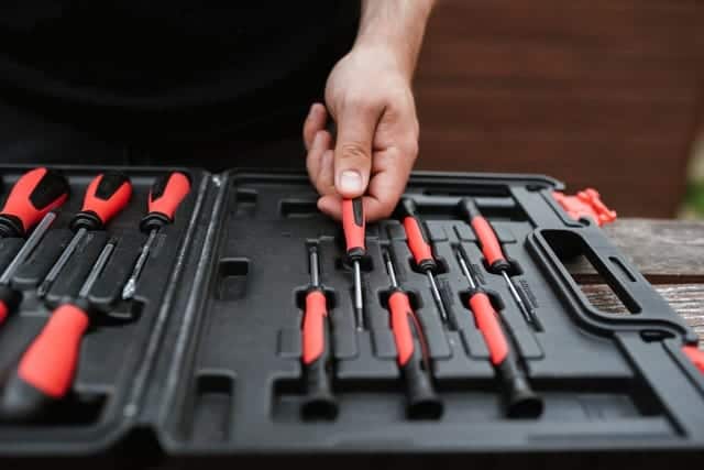 A screwdriver set - just one of many essential tools every homeowner should have