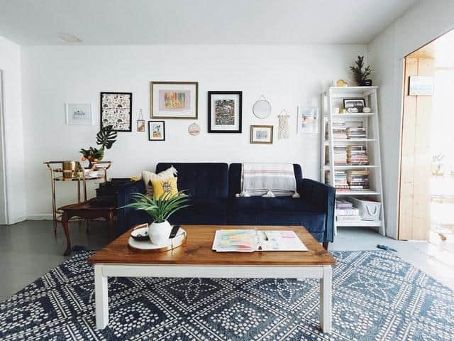 A lounge in an AirBNB property