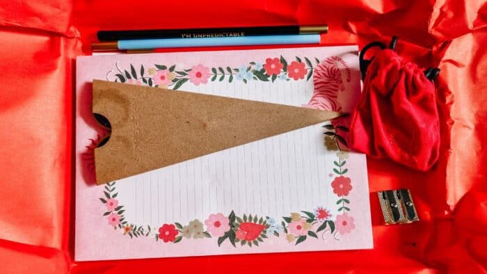Contents of stationery subscription box