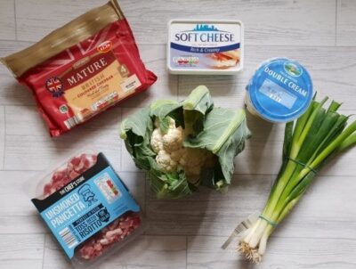 Keto Cauliflower Cheese ingredients