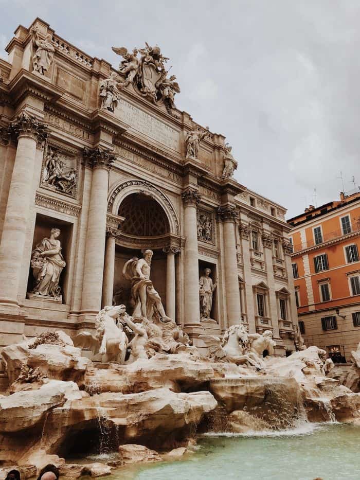 Trevi Fountain in Rome, Italy.