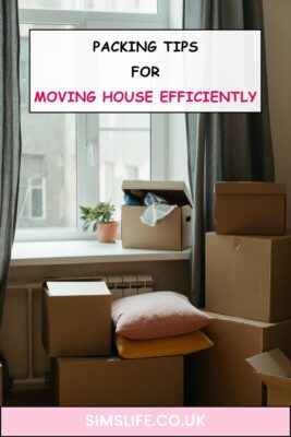 Packing boxes to make a house move more efficient.
