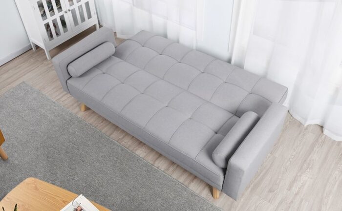 Fabric Upholstered Convertible Sofa bed.
