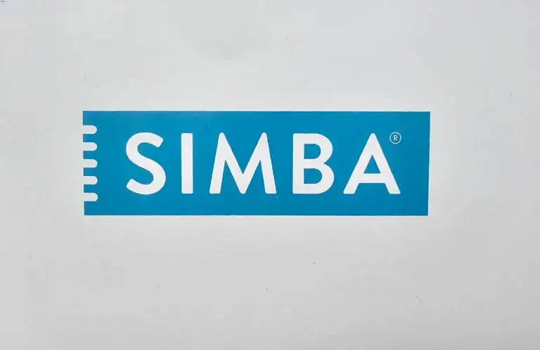 The SIMBA® logo displayed on a white background, symbolizing the brand identity associated with the benefits of a SIMBA mattress.