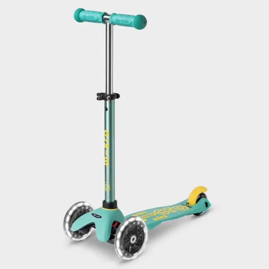 Mini Eco LED Micro Scooter in Mint.
